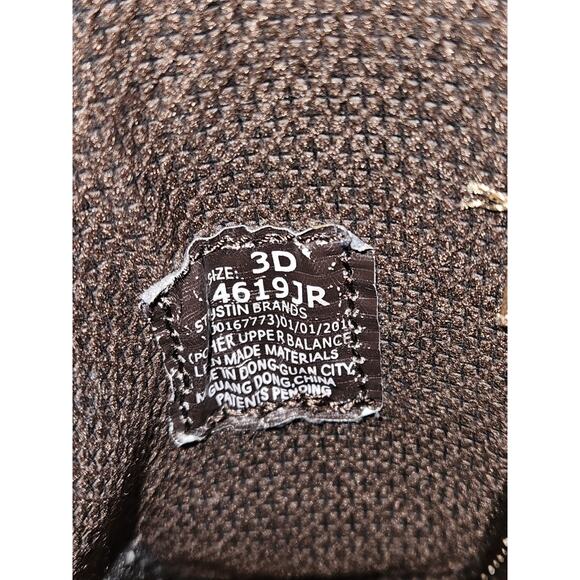 Justin Boots Youth Western Camo Boots Size 3D Brown Leather 4619JR Real Tree - Picture 7 of 9